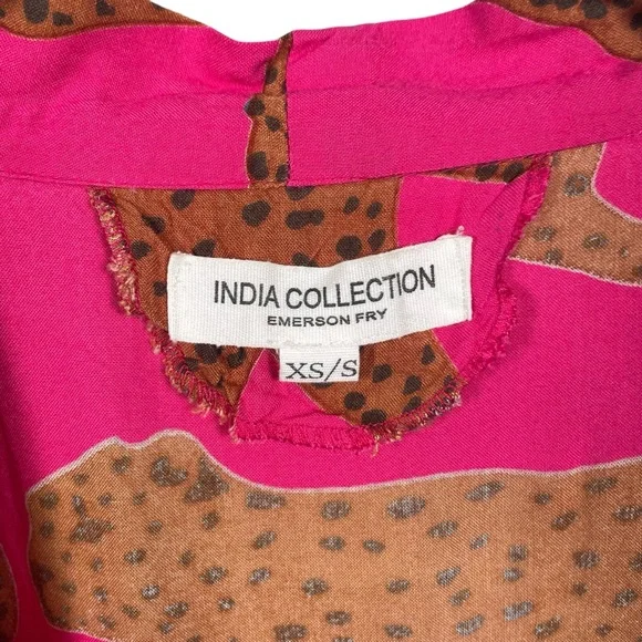 Emerson Fry Size XS/S Fete Pink Yarrow Cheetah Print Kimono - Picture 5 of 6